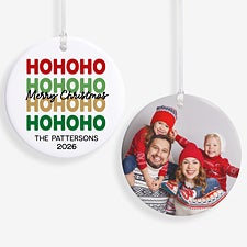 Festive Phrases Personalized Christmas Ornament - 55042