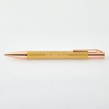 Engraved Reflections Brushed Gold  Rose Gold Ballpoint Pen and Box - 55051