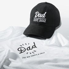 Best Dad Ever Personalized Hat  Shirt Gift Set - 55070