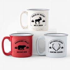 Woodland Shadows Personalized Speckled Ceramic Camp Mug - 55109
