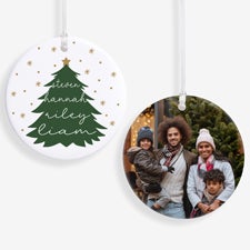 Scripted Spruce Personalized Ornament - 55149