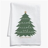 Merry Name Evergreen Personalized Tea Towel  - 55152