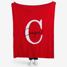 Simple Signature Personalized 50x60 Knit Blanket  - 55166D
