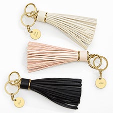 Engraved Leather Tassel Keychain  Bag Tag - 55279