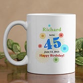 Personalized Birthday Coffee Mug - Confetti Birthday Design - 5528
