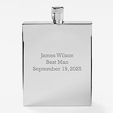 Engraved Thin Rectangle Flask - 55281