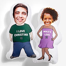 Boy  Girl Personalized Photo Character Throw Pillow with Video QR Code - 55326