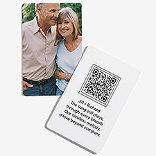 Photo Personalized Metal Wallet Card with Audio QR Code - 55327