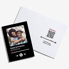 Anniversary Personalized Greeting Card with Audio QR Code - 55337