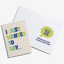 Friendship For Him Personalized Greeting Card with Audio QR Code - 55342