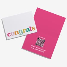 Congratulations Personalized Greeting Card with Audio QR Code - 55343