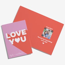 I Love You Personalized Greeting Card with Video QR Code - 55348