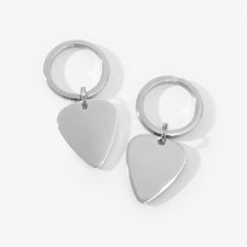 SOUNDWAVES Personalized Silver Guitar Pick Keychain - 55355