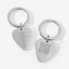 SOUNDWAVES Personalized Silver Guitar Pick Keychain - 55355
