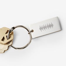 SOUNDWAVES Engraved Rectangle Keychain - 55358