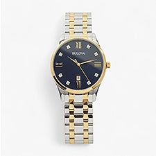 Personalized Logo Bulova Two-Tone Diamond Watch - 55476