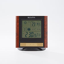 Personalized Logo Bulova Forecaster Digital Clock - 55479