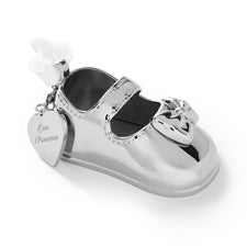 Engraved Silver Mary Jane Baby Shoe Ornament - 55517