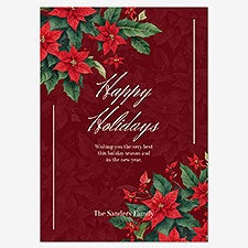 Holiday Blossoms Personalized Holiday Card - 55570D