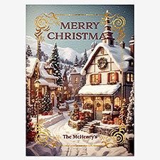 Christmas Village Personalized Holiday Card - 55572D