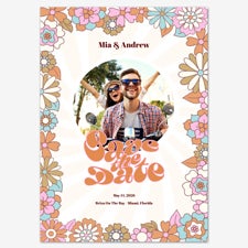 Groovy Love Save the Date Personalized Card - 55665D
