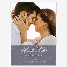 Graceful Love Story Save the Date Personalized Card - 55679D