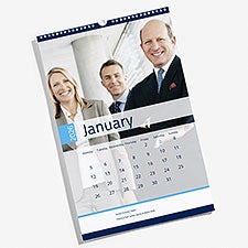 Basic Blues Photo Full Page Personalized Wall Calendar - 55688D