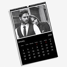 Classic Black Photo Full Page Personalized Wall Calendar - 55689D