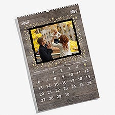 Rustic Whimsy Photo Full Page Personalized Wall Calendar - 55699D