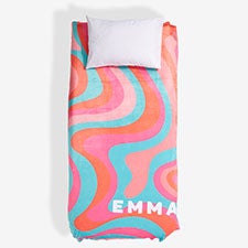 Groovy Pattern Personalized Twin Fleece Blanket - 55791