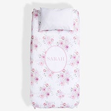 Blush  Bloom Personalized Twin Fleece Blanket - 55793