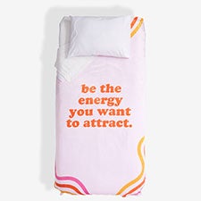 Write Your Vibes Personalized Twin Fleece Blanket - 55796