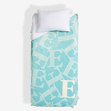 Initial Pattern Personalized Twin Fleece Blanket - 55797