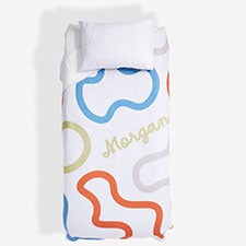 Squiggle Art Personalized Twin Sweatshirt Blanket - 55801