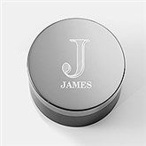 Name  Initial Gunmetal and Acacia Wood Keepsake Box - 55833