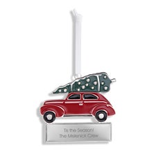 Engraved Vintage Car and Tree Ornament - 55900