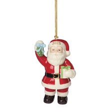 Lenox 2025 Santa with Mistletoe Ceramic Ornament - 55921