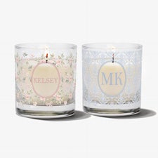 Blush  Bloom Personalized Glass Candle - 8oz  - 56000