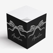 Perfectly Tied Personalized Paper Note Cube  - 56052