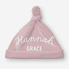 Sweet Name Personalized Baby Top Knot Hat  - 56124