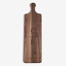 Paired Initial Personalized Walnut Paddle Serving Board  - 56234