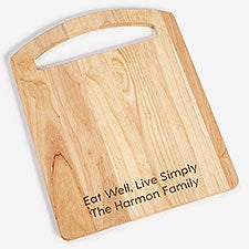 Write Your Own Personalized Rubberwood Handle Cutting Board  - 56244