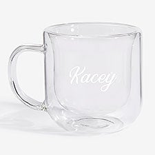 Luigi Bormioli® Engraved Double Wall Glass Espresso Mug  - 56363