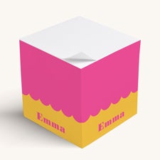 Scallop Me Pretty Personalized Paper Note Cube - 56447