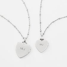 Engraved Big  Little Heart Locket Set  - 56474