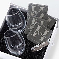 Classic Engraved Wine Set Gift Box - 56572