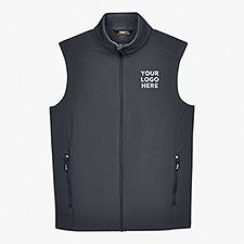 Custom Mens CORE365 Cruise Two-Layer Fleece Bonded Soft Shell Vest - Carbon - 56680