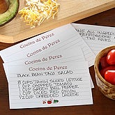 Family Kitchen Personalized Recipe Cards - 5672