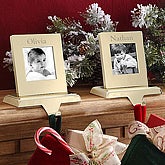 Personalized Picture Frame Christmas Stocking Holder - 5674