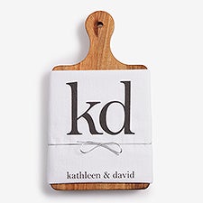 Paired Initials Personalized Tea Towel and Paddle Board Gift Set - 56841